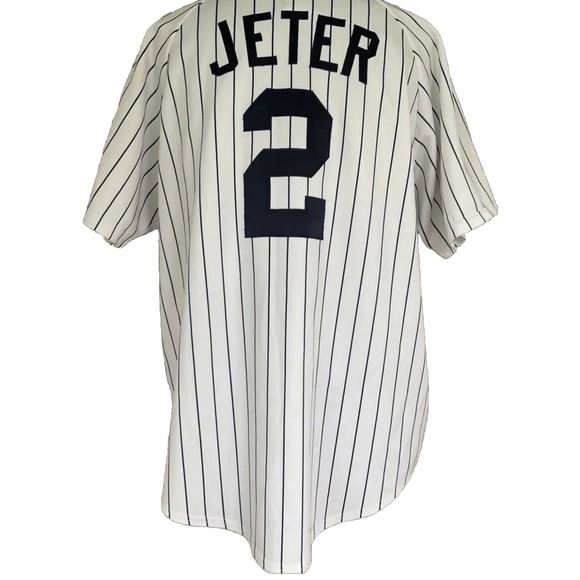 MAJESTIC NEW YORK YANKEES DEREK JETER #2 STITCHED JERSEY SIZE XL - Picture 1 of 8